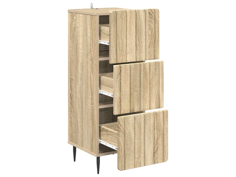  Armoire de rangement bureau, armoire à tiroirs 33 x 34.5 x 92 cm bois d'ingénierie shl8318  - Conforama E