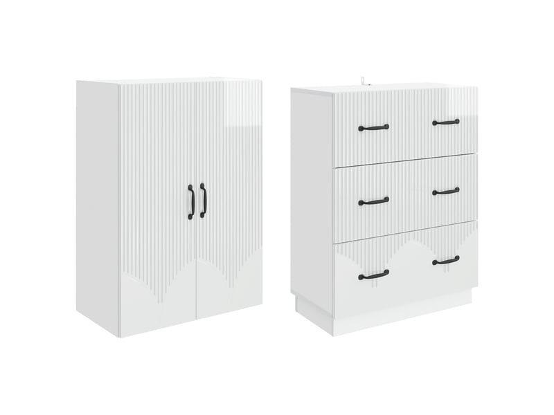  Ensemble de meubles 2 pcs, rangement de salon 66 x 34,5 x 87 cm bois d'ingénierie shl2123  - Conforama D