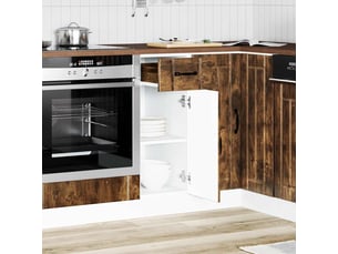 Meuble de rangement, armoire de cuisine lucca chêne fumé bois ingénierie shl9196