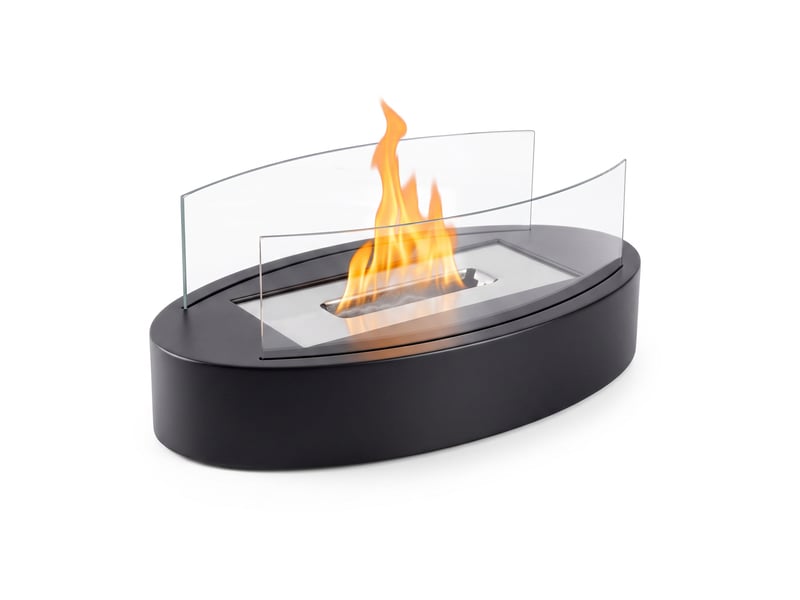 Zmh cheminée éthanol de table moderne intérieur et extérieur 34.7x19.7x13.6cm noir - Conforama A