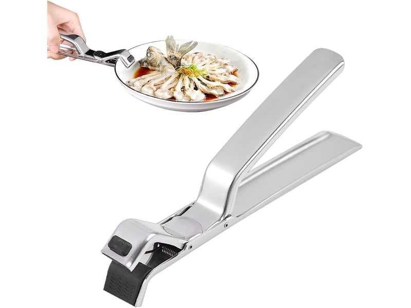 (1 pièce) pince de cuisine anti-brûlure en acier inoxydable, résistante à la chaleur et durable, utilisable d'une seule main, outil de cuisine multifo GTR06149 - Conforama A