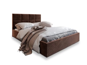 Lit coffre 180x200 cm <strong>MASSENO</strong>  <strong></strong> coloris marron