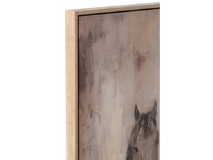 Tableau déco chevaux malte 102x142cm beige