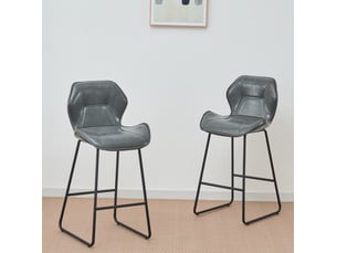tabouret de bar <strong>HAUSS SPOLE</strong> - gris hauteur d'assise 65 cm vendu Par paire