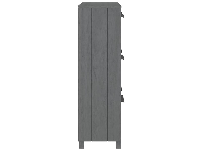  Meuble à chaussure, armoire à chaussures hamar gris foncé 59,5x35x117 cm pin massif  - Conforama E