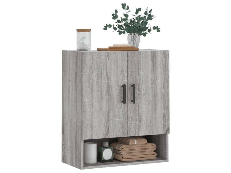  Armoire murale salon, meuble de rangement sonoma gris 60x31x70cm bois d'ingénierie shl8716  - Conforama C