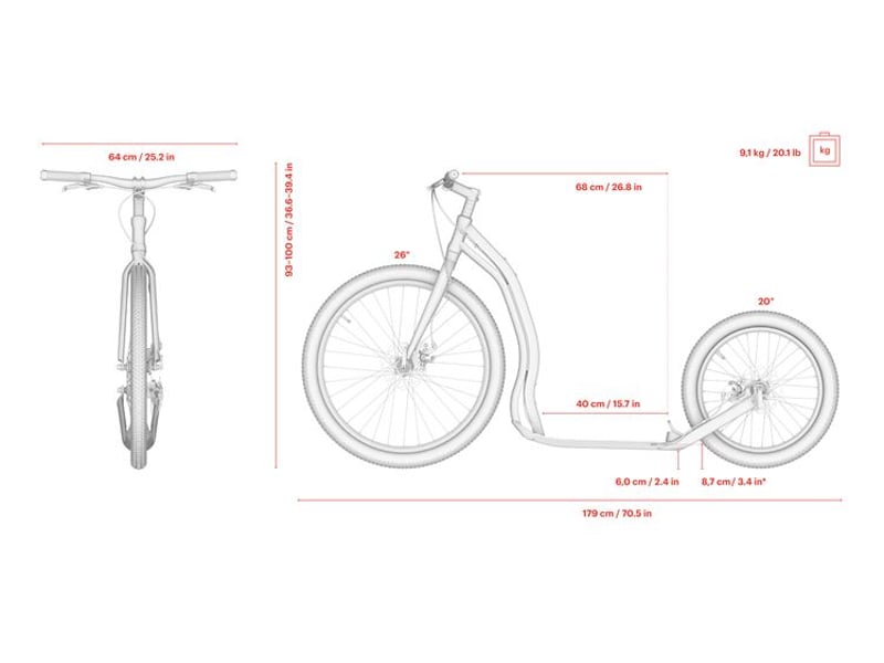  Trottinette trexx disc rouge yedoo 12722 red - Conforama C