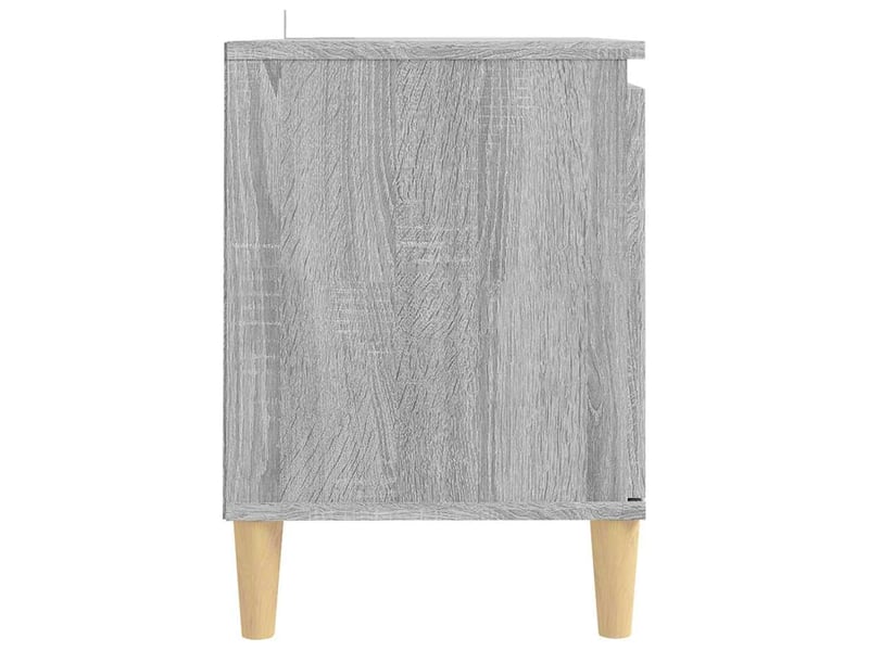  Meuble tv - banc tv - meuble de rangement avec pieds en bois solide sonoma gris 103,5x35x50 cm  - Conforama E