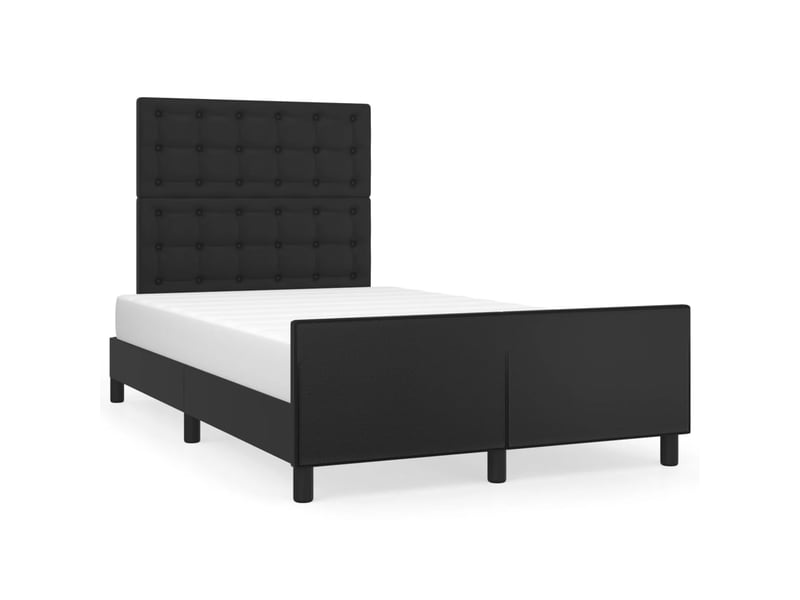  Lit double- lit adulte -  cadre de lit sans matelas noir 120x190 cm similicuir  - Conforama A