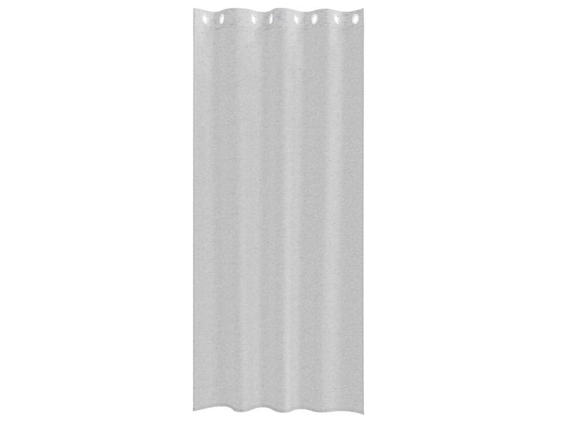 Lot de 2 rideaux en voile, voilage gris clair 245 x 140 cm polyester cf43915 - Conforama D