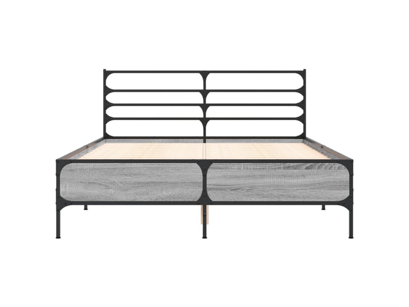  Lit double- lit adulte -  cadre de lit sans matelas sonoma gris 135x190 cm  - Conforama C