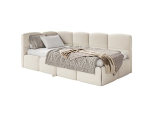 Lit 2 places 170x190 cm SELSEY Cloudy coloris beige