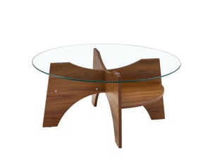 Table basse rond(e) coloris bicolore FLORAGRACE - 80 cmx80 cm