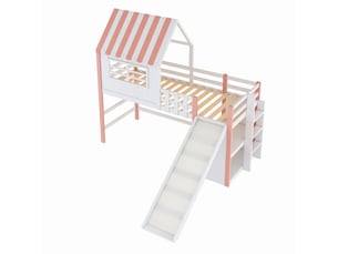 Lit mezzanine 90x200 cm STILVORA   coloris rose