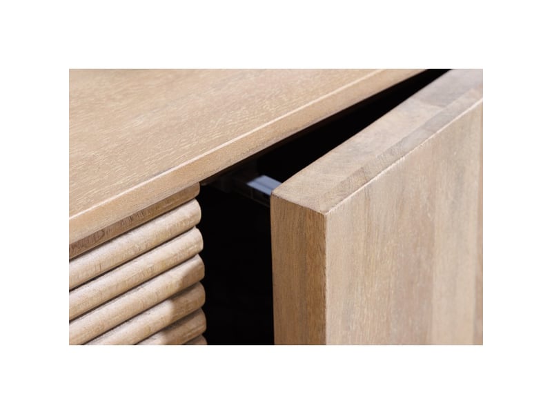 Buffet orino 170 cm – bois massif de manguier blanchi – style art déco - Conforama E