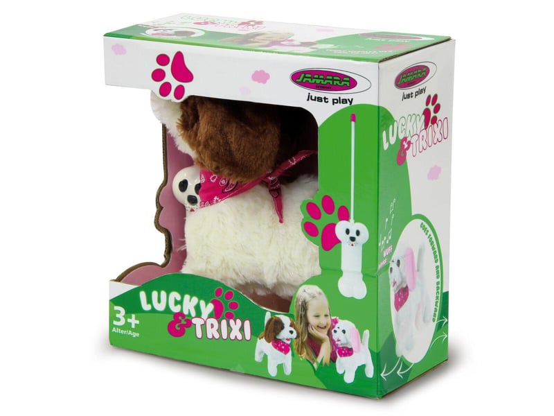  Lucky rc chien en peluche blancmarron 27mhz 460340 - Conforama B