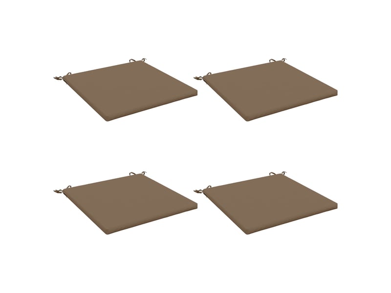  Lot de 4 coussins de siège, coussins d'assise soest 100 % polyester taupe cf60578  - Conforama A