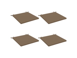 Lot de 4 coussins de siège, coussins d'assise soest 100 % polyester taupe cf60578