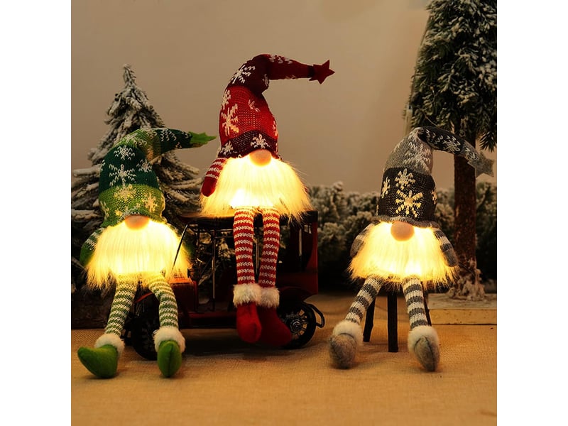  Lot de 3 décorations de noël lumineuses – deco table intérieur maison  - Conforama C