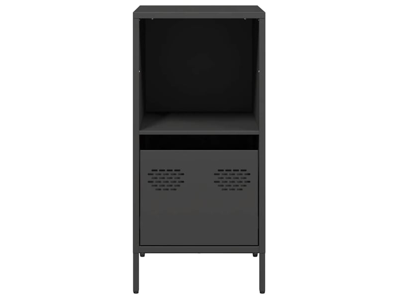  Buffet - bahut - meuble de rangement noir 35x39x73,5 cm acier laminé à froid  - Conforama D
