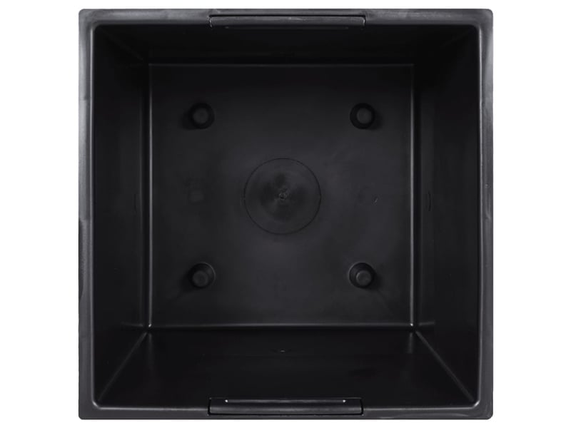  Jardinière - bac à fleurs et intérieur amovible anthracite pp aspect béton  - Conforama E