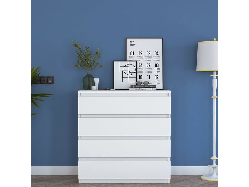  Cassettiera moderne 4 tiroirs gain de place soren  - Conforama D