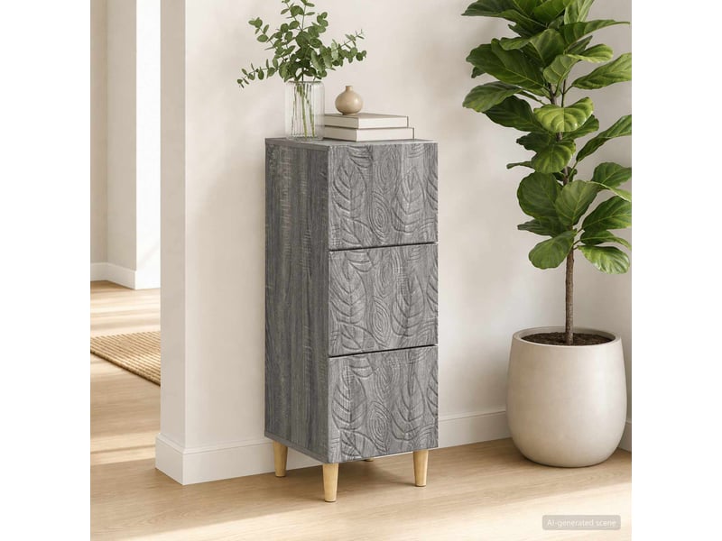  Armoire de rangement bureau, armoire à tiroirs sonoma gris 33 x 34,5 x 90 cm shl3795  - Conforama B