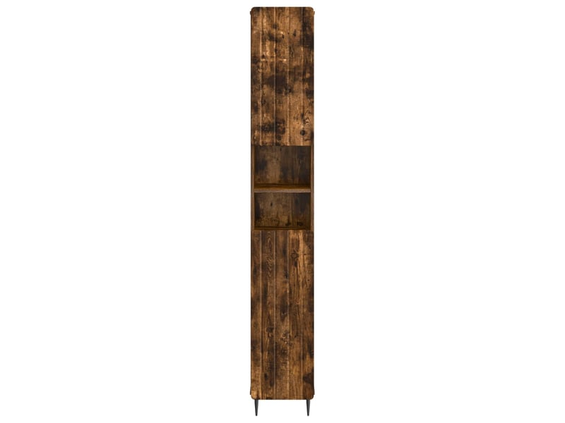  Colonne de salle de bain avec étagère ouverte zwolle chêne fumé  - Conforama D