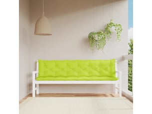 Lot de 2 coussins de banc de jardin, coussins d'assise vert vif tissu oxford cf58710