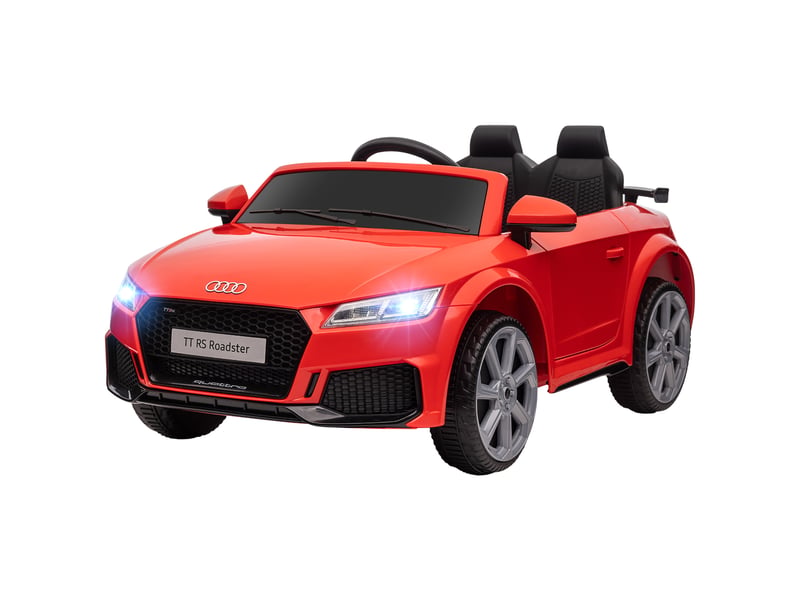 Voiture électrique pour enfants de 3 à 5 ans, modèle audi tt sous licence, avec télécommande et phares led, dimensions : 102 x 60 x 44 cm, rouge. - Conforama B
