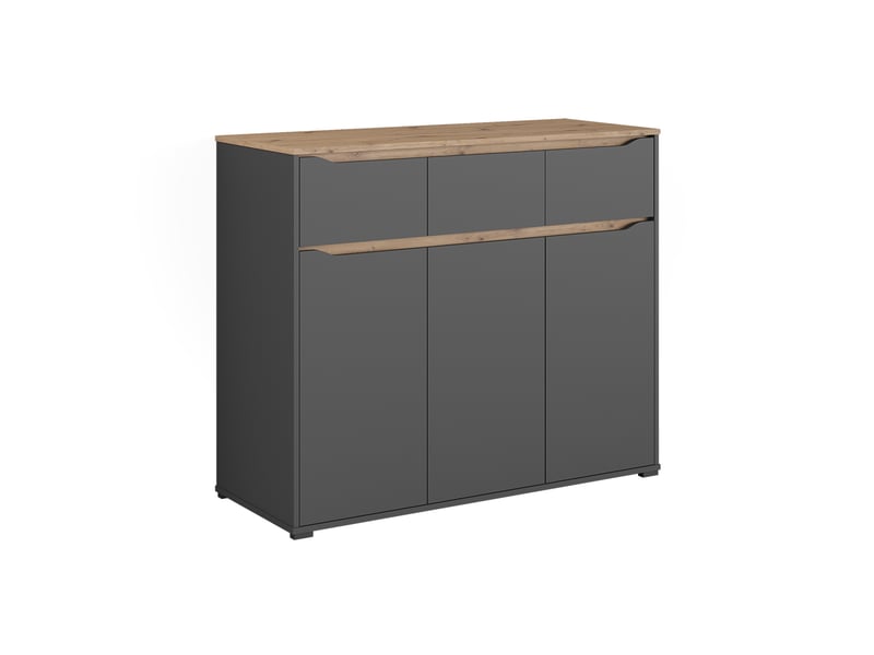  Vicco commode avec tiroirs, anthracitechêne artisan, 119.8x101.9cm  - Conforama A