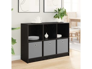 Buffet - bahut - meuble de rangement chêne noir 102 x 32 x 73,5 cm