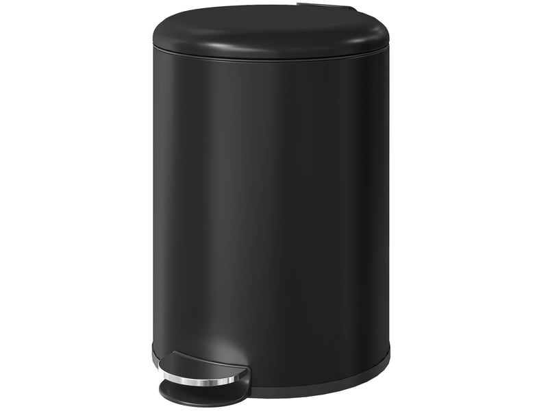  Poubelle à pédale 20 l avec seau amovible métal noir 36 x 30 x 44 cm  - Conforama B