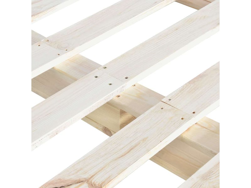  Lit double- lit adulte -  cadre de lit de palette sans matelas 200x200 cm bois massif pin  - Conforama D