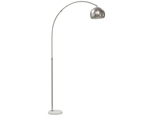 Lampadaire arc 26x100x167 cm abat-jour orientable métal argenté