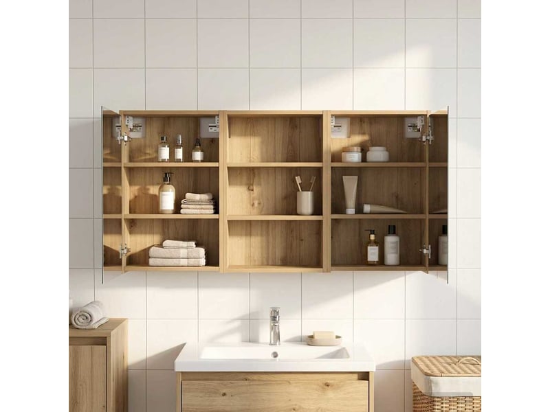  Ensemble de meubles de salle de bain 3 pcs 126x16x62.5 cm shl5109  - Conforama D