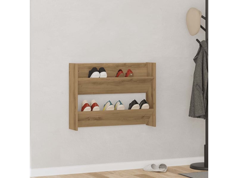  Meuble à chaussure, armoire à chaussures murale chêne artisanal bois d'ingénierie shl6958  - Conforama B