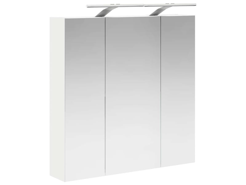  Armoire miroir salle de bain, meuble de rangement blanc 70x14.5x70 cm shl2252  - Conforama E