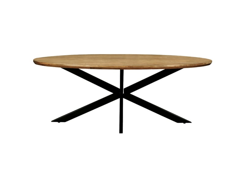 Macy-table à manger ovale 68 personnes 180 cm en bois massif  - Conforama A