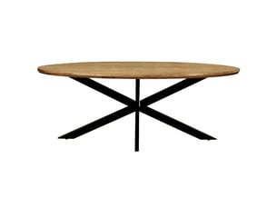 Macy-table à manger ovale 68 personnes 180 cm en bois massif