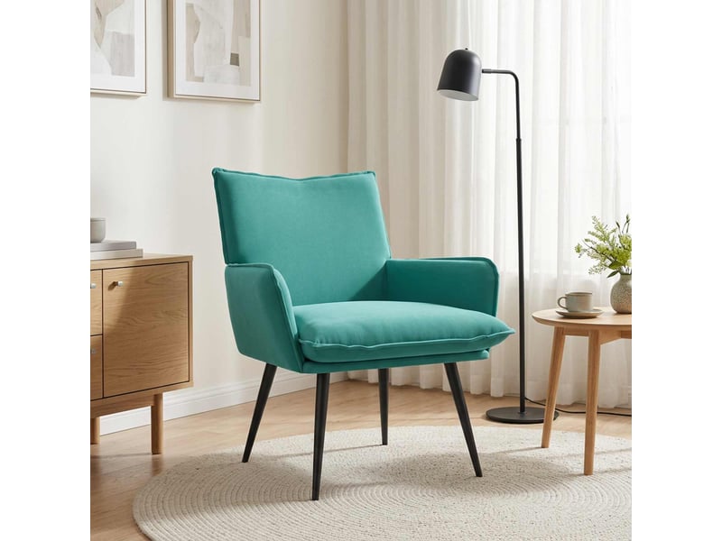  Vidaxl fauteuil turquoise velours  - Conforama B