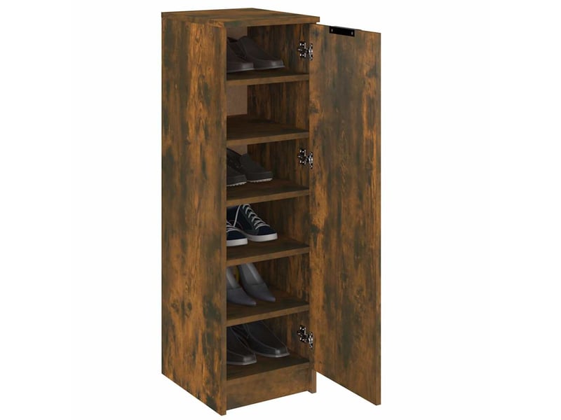  Meuble à chaussures, armoire à chaussures chêne fumé 30x35x100 cm bois d'ingénierie  - Conforama D