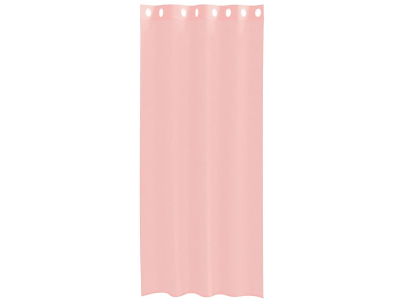  Lot de 2 rideaux en voile, voilages avec œillets rose 140x225 cm cf44399  - Conforama D