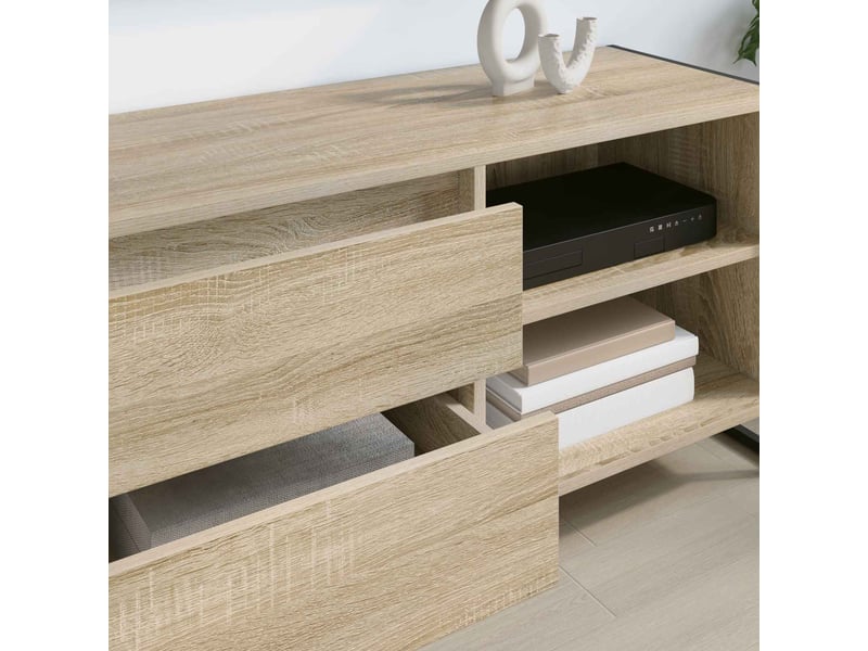  Meuble tv - banc tv - meuble de rangement 100 x 36 x 49,5 cm sonoma bois d'ingénierie  - Conforama D
