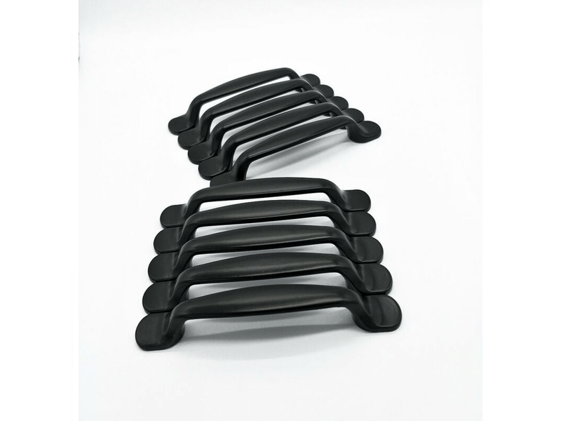  Lot de 20 poignées en aluminium noir, entraxe 128 mm, pour portes de cuisine, armoires, placards, tiroirs et chambre  - Conforama B