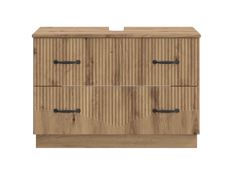  Meuble sous lavabo de salle de bain hoorn chêne artisanal cf64907  - Conforama D