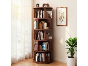 Bibliotheque coloris bois foncé 5 étagère(s) <strong>FLORAGRACE</strong> <strong></strong> - 46 cm x 157 cm