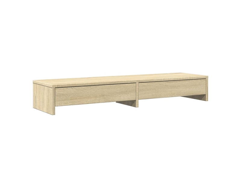 Support de moniteur table meuble bureau avec tiroirs sonoma bois d'ingénierie marron 02_0044944  - Conforama A