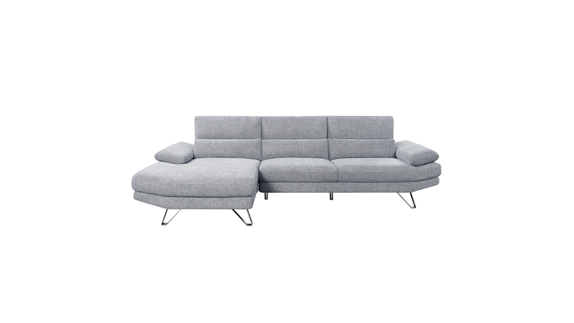 Canapé d'angle gris fixe 4 pl MARTIN gris 89 Conforama