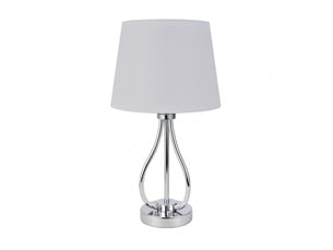 Lampe à poser fabrilamp dubrovnik e27 coloris chromé 46 x 26 x 26 cm